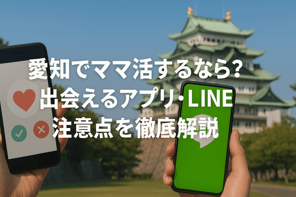 愛知でママ活するなら？出会えるアプリ・LINEの注意点を徹底解説